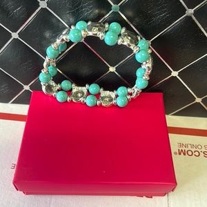 Summer look of turquoise bracelet